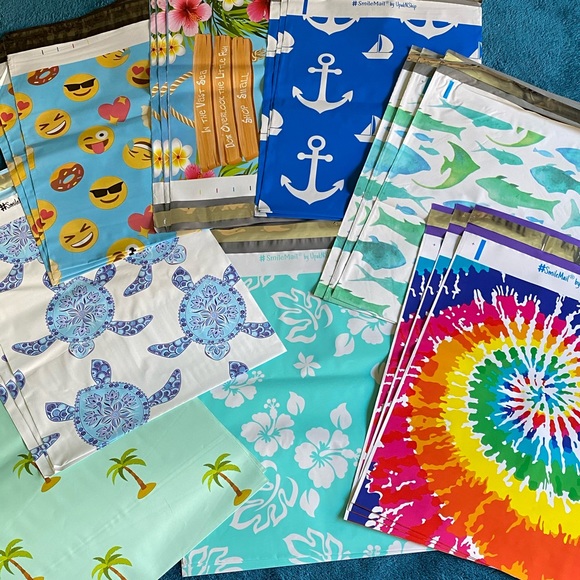 24 Pack 10X13 Blue Summer Poly Mailers PRICE FIRM - Picture 13 of 16